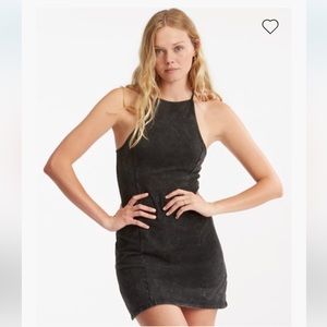 NWT Billabong Go Easy Mini Bodycon Dress - Off Black (Halter)